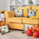 Fall Decorations for Home, Fall Pillow Covers 18x18 Set of 4, Autumn Thanksgiving Decorations and Supplies for Home Sofa Couch Decor