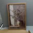 Vintage Framed Olive Tree Canvas Wall Art, Neutral Botanical Pictures Wall Decor, Rustic Potted Plant Paintings Prints, Organic Modern Farmhouse Artwork for Living Room Bedroom 16x24 Inch