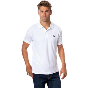 Pique Polo Shirt Supreme (Medium, White/Black)