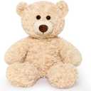 Tezituor Small Teddy Bear Stuffed Animals, Cute 18-inch Teddy Bear Plush Toys for Kids Girl Boy, Valentine's Teddy Bear plushie Gift for Girlfriend Boyfriend Women Wife, Beige