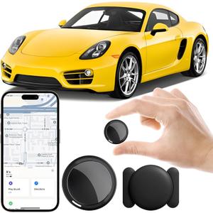 Mini GPS Tracker for Vehicles, Car Tracker Device Hidden for Vehicles, Car GPS Tracking Device for Vehicles,Hidden Tracking Device Real-Time No Subscription No Monthly Fee for Car,Trucks,Motorcycles (1 PACK, Black)