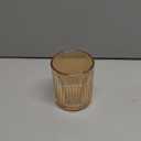 DASITON Makeup Brush Holder Organizer, Crystal Glass Makeup Brushes Storage Holder, Vintage Make Up Brush Cup for Vanity, Pen Pencil Holder for Desk, Toothbrush Holders for Bathroom (Coffee S)