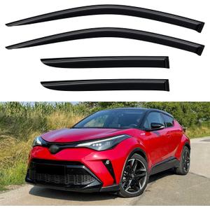 Window Visors Rain Guards for 2018-2024 Toyota CHR/C-HR, Out-Channel Window Vent Wind Deflectors Visors Shades