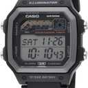 Casio WS1600H Series | Mens Watch | Sports Design | Stopwatch | Countdown Timer | LED Light with Afterglow | 100M WR | Daily Alarm | Auto Calendar | World Time | 10 Year Battery