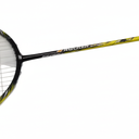 MBFISH Badminton Racket Set with 1 Carbon Fiber Racquet, 3 Shuttlecocks, 2 Replacement Grip Tapes and 1 Badminton Bag - Perfect for Outdoor Games and Gym 5U Yellow&White