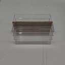 STORi SimpleSort 6-Piece Stackable Clear Drawer Organizer Set | 9" x 3" x 2" Rectangle Trays | Narrow Makeup Vanity Storage Bins and Office Desk Drawer Dividers | Made in USA