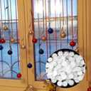 80 Pack Self Adhesive Ceiling Hooks for Hanging, Sticky Ceiling Hooks, Removable Transparent Wall Hanger for Ceiling Decor, Festival Decor - 2 cm(0.78 in)