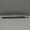 2in Wide 24in Long Metal Earth Auger Drill Bit, Steel Auger Bit DIY Auger with 3/8 Non-Slip Hex Drive for Planting Trees and Bedding, Gardening