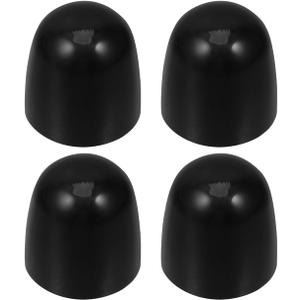 Mikikit 4Pcs Universal Toilet Bolt Caps: Toilet Seat Floor Bolts Caps, Black Toilet Screw Covers Toilet Bolt Covers Round Plastic Push-On Toilet Bowl Bolt Caps Covers