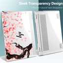 Premium Crystal Clear Case for HP Envy x360 16-inch 2-in-1 Laptop 2024 Release, Creative Patterns Ultra-Slim Lightweight Scratch-Resistant Hard Shell with Professional Protection, Cherry Blossoms