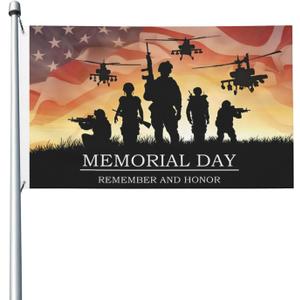 Memorial Day Veteran Flag 3X5 Ft Garden Flag Banner Outdoor Indoor Decoration