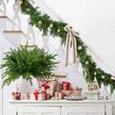 12 PCS 18 Inch Christmas Norfolk Pine Branches Stems, Real Touch Faux Fake Artificial Christmas Branches DIY Crafts for Xmas Indoor Outdoor Home Decor