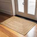 Rug Area Rugs 2x3 Ft Natural Jute for Livingroom Bedroom Washable Reversible RagRug Braided Carpet Farmhouse Kitchen Indoor Outdoor Area Runner Mat for Hallway, Entryway,Garage, Patio- 24x36 Inches