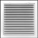 HVAC Premium 16" X 16" Aluminum Return Filter Grille for 1" Filter - Easy Airflow - Linear Bar Grilles [Outer Dimensions: 18.5"w X 18.5"h]