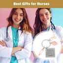Nurse Graduation Appreciation Keychain, Medical Assistant Key Chain for Women, Funny Mask Injection Nursing Student Practitioner Presents, Female Doctor Work Week Gift for Birthday Thanksgiving