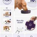 LE TAUCI Ceramic Slow Feeder Dog Bowls Small Breed, 0.6 Cups Dog Food Dish for Fast Eaters, Puzzle Bowl for Small Dogs and Cats,Purple