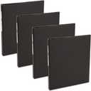 Avery Economy 3 Ring Binder, 1/2 Inch Round Rings, 4 Black Binders (03201)