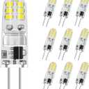 G4 LED Bulb, AC120V G4 Bi-Pin Base Light Bulbs, 130LM Daylight White 6000K, 1.4W Equivalent to 14W Halogen, Flicker Free, Non-Dimmable, for Home Lighting, Under Cabinet, Kitchen Hood, 10 Pack