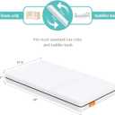 Dourxi Crib Mattress, Breathe Through Baby Dual-Sided Comfort Memory Foam Toddler Mattress with Washable 3-D Mesh Cover, Fits Standard Full Size Crib and Toddler Bed, 52x27.5x6 inch
