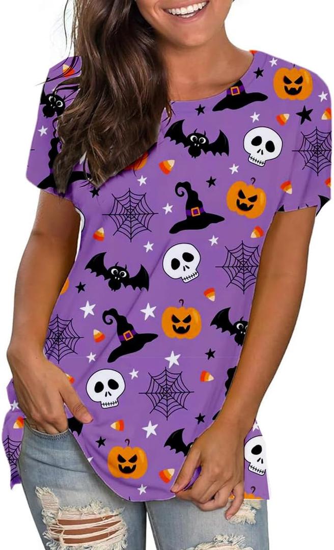 We The People Shirt Women Veterans Shirts American Flag T-Shirt Patriotic USA Graphic Tees Memorial Tops (Purple, XL)