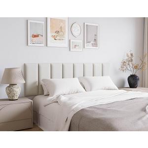 Leather White Upholstered Queen Size Headboard, 12 Panels Peel and Stick Wall Bed Panels, Tufted Decorative Backboard for Modern Bedrooms, 10"x24" Each, Leather - White
 