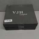 VJH confort Women's Ankle Boots, Round Toe Low Heel Comfort Elastic Booties with Side Zipper Buckle Strap (7.5, Black)