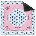 KRHFG Tropical Palm Tree Mahjong Mat 31.5" x 31.5", Pink and Blue Coastal Beach Non-Slip Noise Reduction Mahjong Table Cover Accessories Supplies for Dominoes Poker Card Board and Tile Games Gifts