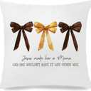Jesus Made Her A Mama Pillow Cover 18x18，Trendy Mom Jesus Religious Home Decor,Mom Mama Gifts Decorative Throw Pillow Cover for Home Bedroom Living Room