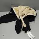 Yeokou Women's Casual Full Zip Up Sherpa Lined Hoodie Sweatshirt Jacket Coat (L)