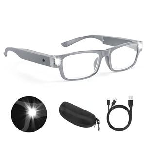 200% Magnifying Glasses with Light,USB Rechargeable LED Lighted Magnifying Eyewear,Hands Free Head Magnifier Eyeglasses for Close Work,Hobbies,Reading,Craft,Jewellery,Sewing