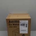 Aeitto Ice Makers Countertop, 9 Ice Cubes Release in 6 Mins, 26Lbs/24H, 2 Sizes of Bullet Ice Machine,Self-Cleaning Portable Ice Maker with Ice Scoop and Basket for Home Kitchen Office Bar RV, Black