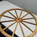 DaisyInner Wood Wagon Wheel Decorative Old Western Style Wagon Wheel Decor Vintage Rustic Wall Hanging Wood Cartwheel Decor for Garden Bar Patio Garage Farmhouse(30 Inch,Brown)