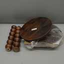 Round Side Table, Small Drink Table for Small Spaces, Modern Accent Nightstand with Solid Wood Leg for Living Room, Bedroom, Corners, and Office (Rustic Brown)