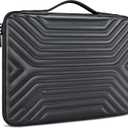 DOMISO 15.6 Inch Laptop Sleeve Case, Shockproof Waterproof Soft EVA Protective Bag with Handle, Lightweight Carrying Case for MacBook, Dell, HP, Lenovo, ASUS, Black