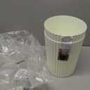 JiatuA Small Trash Can Plastic Wastebasket Round Garbage Container Bin for Bathroom, Kitchen, Bedroom, Home Office, College Dorm, White 2 Pack