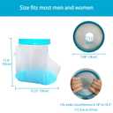 Tideshake NonSlip Waterproof Foot Cast Cover for Showering, Reusable Adult Foot Cast Protector, Cast Covers for Shower Foot & Ankle, Watertight Cast Bag for Surgery, Burns, Wounds & After Surgery Recovery