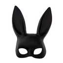  Dzrige Halloween Bunny Mask Rabbit Ears Mask Bunny Half Mask for Birthday Easter Halloween Masquerade Cosplay Party Costume Accessory (Matte Black) : Clothing, Shoes & Jewelry