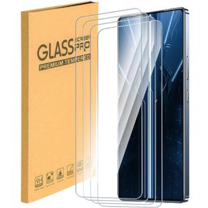 4-Pack Tempered Glass Screen Protector Compatible with Infinix GT 20 Pro, 9H Hardness, Ultra Clear, Anti-Scratch, Easy Installation, Case Friendly, Touch Sensitive