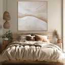Textured Neutral Abstract Wall Art, Hand Painted Oil Painting, Minimalist Framed Wall Decor for Living Room Bedroom Office, 40x40 Inch