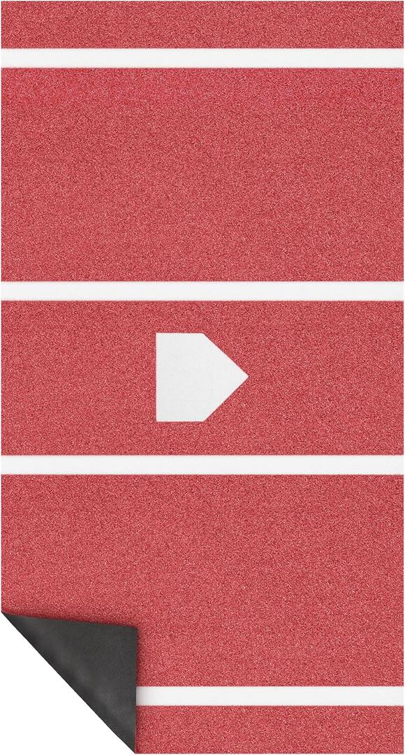 TUBAGOU Heavy-Duty Baseball Batting Hitting Mat 12' x 6' Baseball Softball Turf Training Mat Regulation Size with Home Plate Non-Slip Bottom Thickening Design Suitable for Indoor and Outdoor Use (Clay)