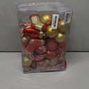 87Pcs Christmas Ball Ornaments Set, Assorted Shatterproof Hanging Tree Decorative for Xmas Tree Holiday Party and Home Decor (Red & Gold)