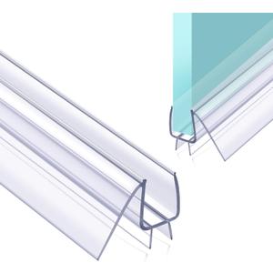 1 Pack Shower Door Bottom Seal POZIA-36 Long,1/4"(6mm) Thick Frameless Glass Shower Door Seal StripClear Polycarbonate Durable Stop Shower Leaks and Create a Water Barrier Ultra Clear