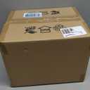 SLAWA Outdoor Pendant Light For Porch Farmhouse Exterior Hanging Lights With Adjustable Chain Anti-Rust Aluminum With Ball Amber Glass Waterproof Pendant Lantern For Front Door Entry Villa Gazebo Yard (Small-7" x 13", Black)