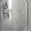 18.5"x14.5" Rectangular Silver Serving Tray with Handles, Beautiful Mirror Polished Finish, Lightweight Classic Metallic Decorative Silverplate Tray for Wedding Anniversary Birthday Holiday Gatherings
