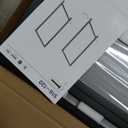 Pamray 47 Inch Small Computer Desk with Monitor Stand, Simple Office Desk with Headphone Hook for Small Spaces, Kids Study Writing Table for Bedroom, Grey