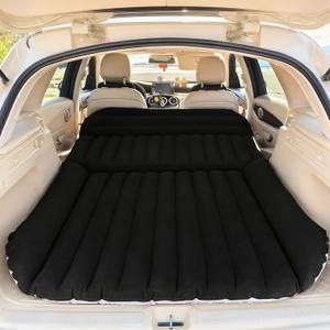 SUV Car Air Mattress  Inflatable Back Seat Bed with Electric Air Pump, Portable Camping Travel Sleeping Pad, Blow Up Car Bed (Black for SUV)