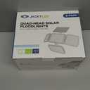 SUPERDANNY Solar Lights for Outside, 304 LED 8500K Motion Sensor Outdoor Light, 4 Adjustable Heads 3 Mode Solar Flood Lights, IP65 Waterproof LED Security Lights for Yard Patio Wall (2 Pack)