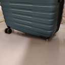 U.S. Traveler Boren Expandable Hardside Rugged Travel Luggage with 8 Spinner Wheels, Teal, Checked-Large 30-Inch
