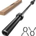 TEEMOO Olympic Barbell Bar, 57" Barbell Bar with 2 Spring Collars, Strength Training bars, Bench Press bar for Weight Lifting, Squat, Hip Thrusts, Biceps, 700lb/500lb Weight Capacity, E-Coat Finish for 2 inch Weight Plates (Black)