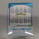 Glamnetic x Hello Kitty and Friends Press On Nails - Cinnamoroll Cloud | Pale Blue 3D Cloud Graphic Fake Nails in a Velvet Finish | 15 Sizes - 30 Nail Kit with Glue